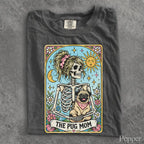 The Pug Mom Tarot Comfort Colors T-Shirt - Pepper / S - T-Shirt
