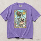 The Pug Mom Tarot Comfort Colors T-Shirt - Violet / S - T-Shirt