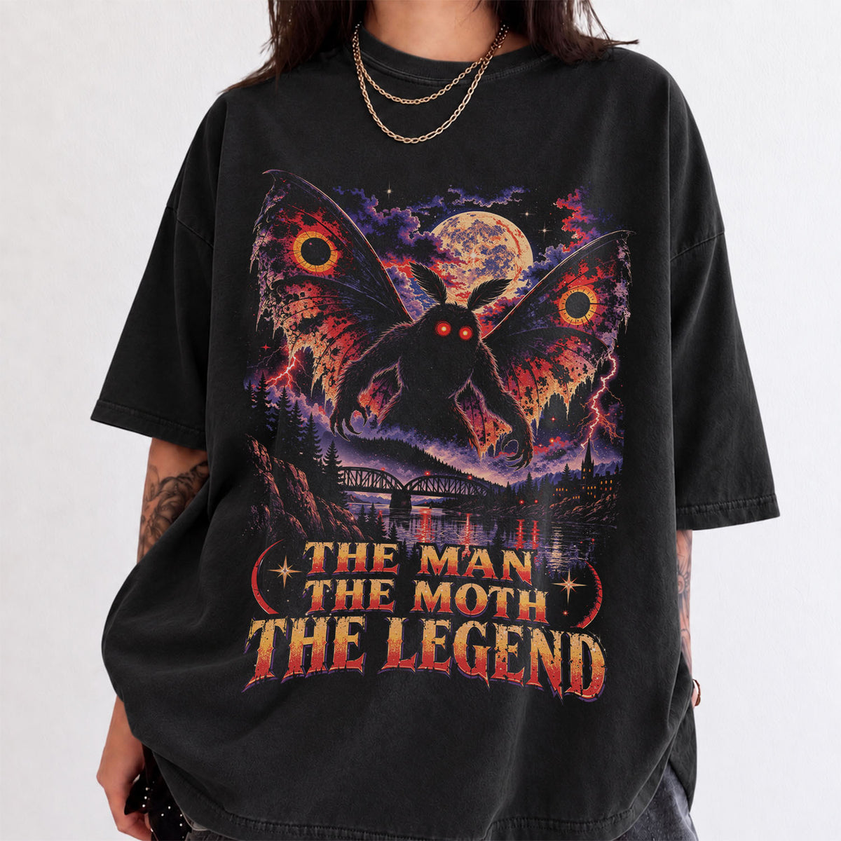 The Man The Moth The Legend Mothman Comfort Colors T-Shirt