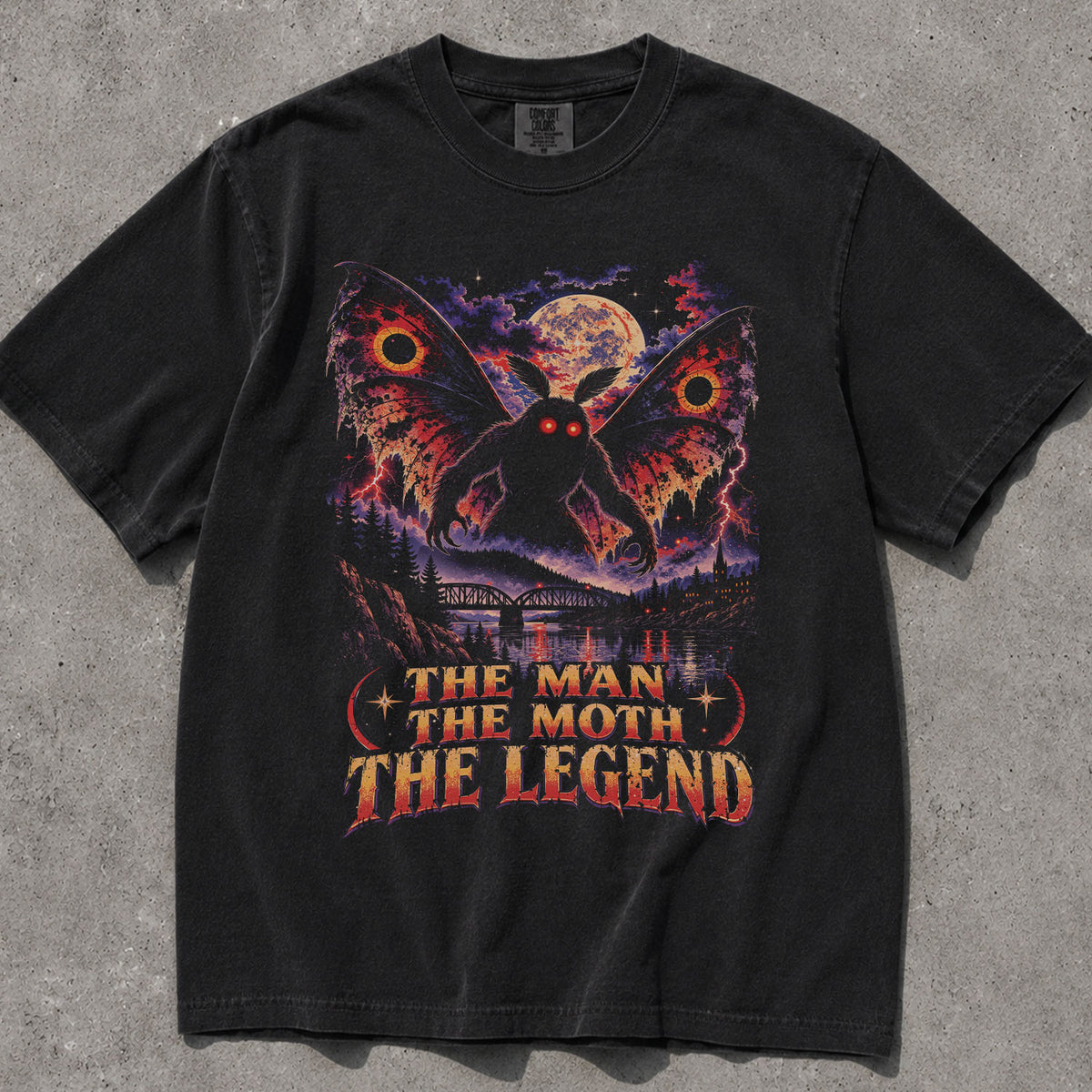 The Man The Moth The Legend Mothman Comfort Colors T-Shirt