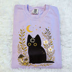 Black Cat Thinking T-Shirt