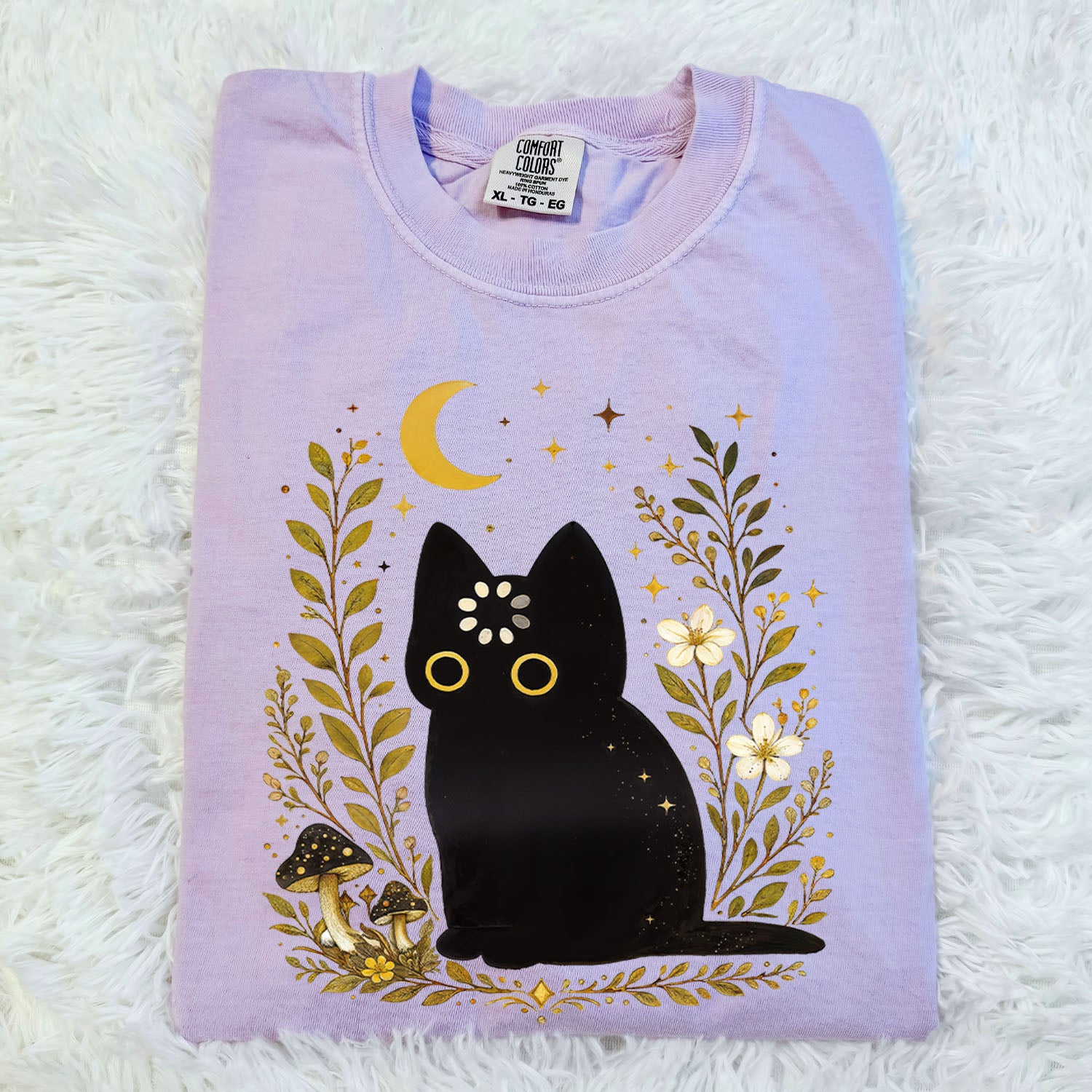 Black Cat Thinking T-Shirt