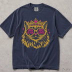 This Is An Outrage Cat Princess Comfort Colors T-Shirt - Navy / S - T-Shirt