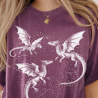 Three Dragons T-Shirt - Berry / S - T-Shirt
