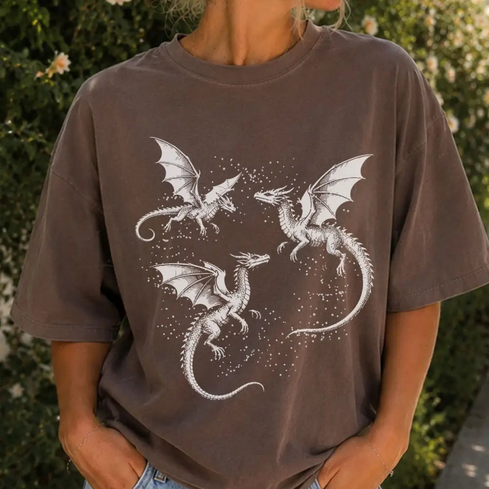 Three Dragons T-Shirt - Espresso / S - T-Shirt