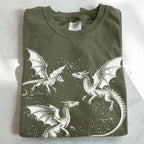 Three Dragons T-Shirt - Moss / S - T-Shirt