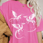 Three Dragons T-Shirt - Neon Pink / S - T-Shirt