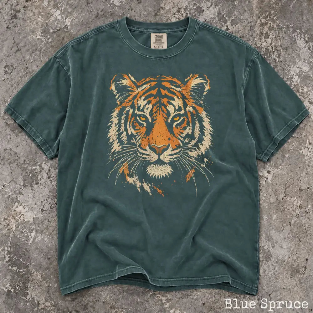 Tiger Comfort Colors T-Shirt - Blue Spruce / S - T-Shirt