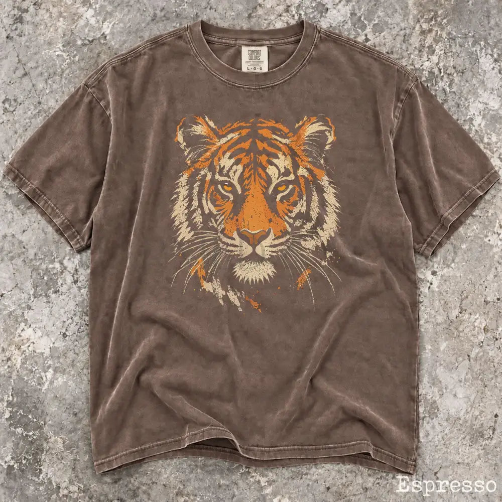 Tiger Comfort Colors T-Shirt - Espresso / S - T-Shirt