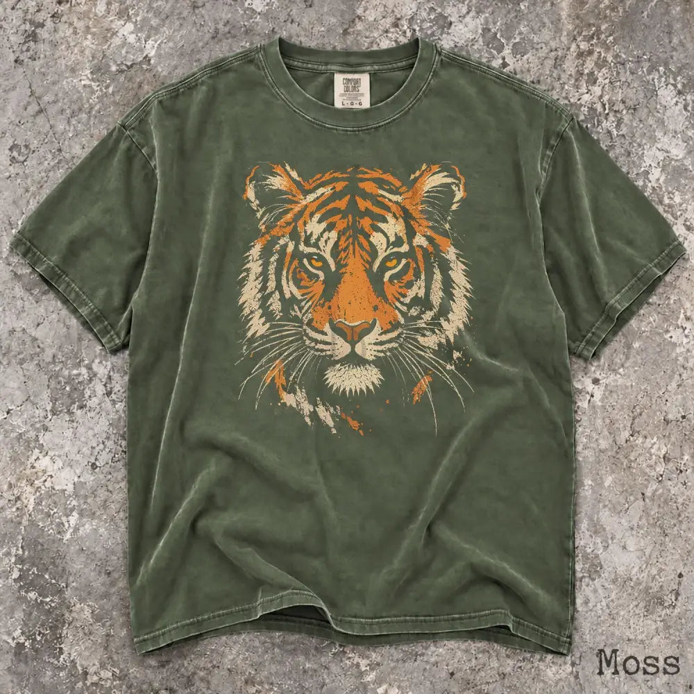 Tiger Comfort Colors T-Shirt - Moss / S - T-Shirt
