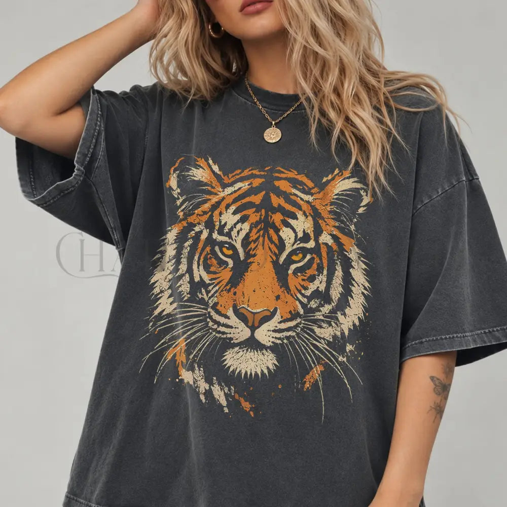 Tiger Comfort Colors T-Shirt - Pepper / S - T-Shirt