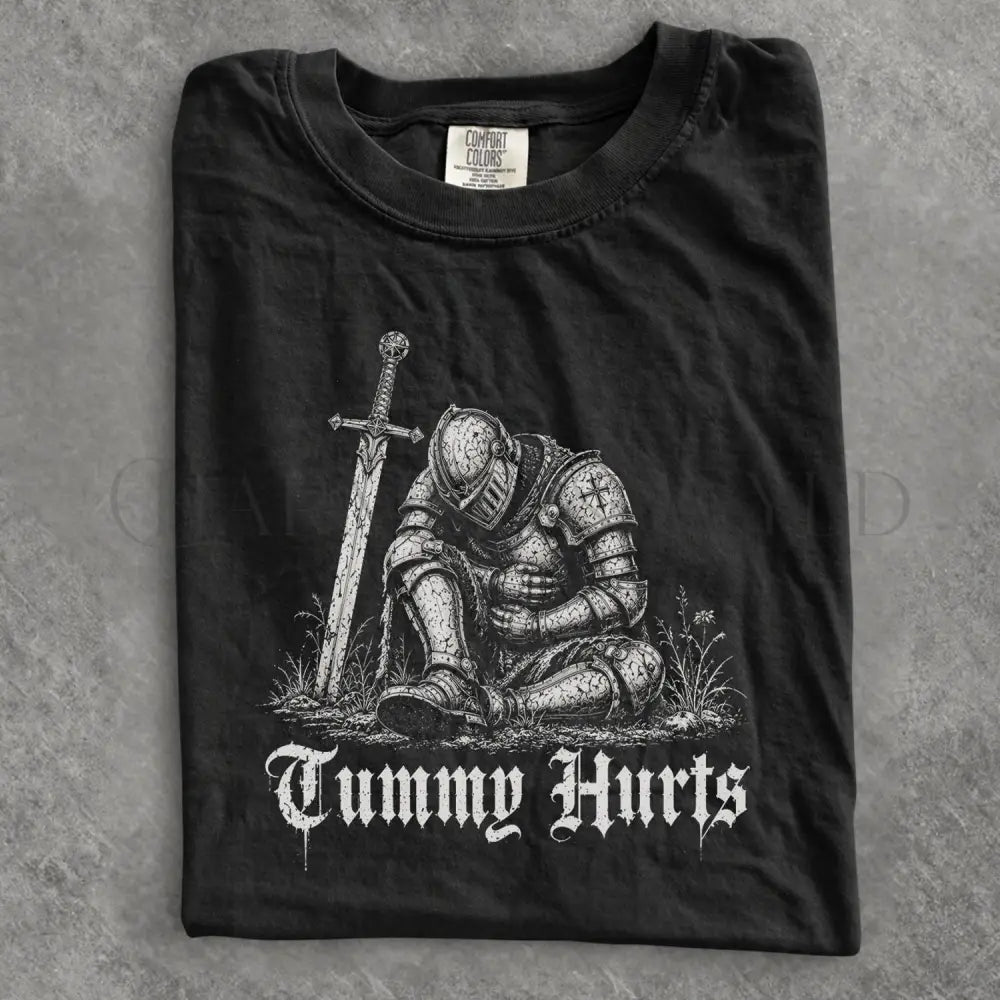 Tummy Hurts Knight Comfort Colors T-Shirt - T-Shirt