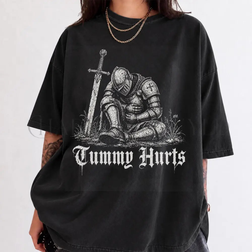 Tummy Hurts Knight Comfort Colors T-Shirt - T-Shirt