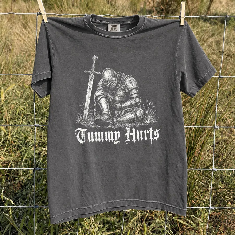 Tummy Hurts Knight Comfort Colors T-Shirt - T-Shirt