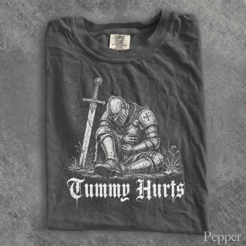 Tummy Hurts Knight Comfort Colors T-Shirt - T-Shirt