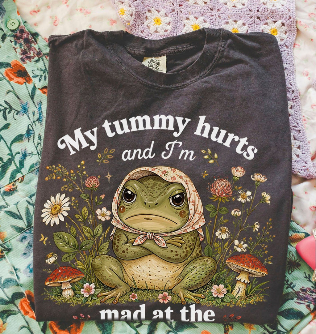 My Tummy Hurts Funny Frog T-Shirt