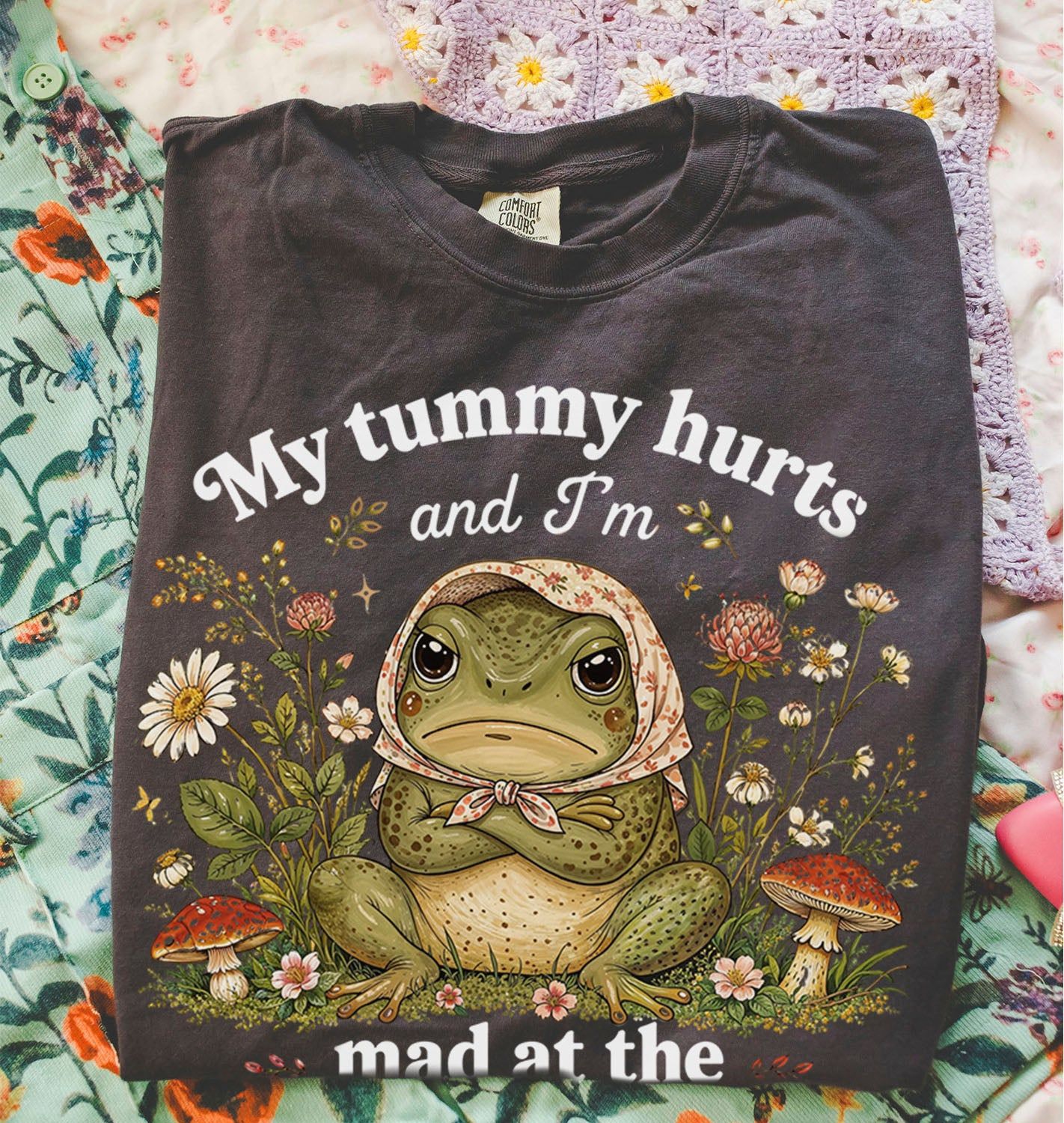 My Tummy Hurts Funny Frog T-Shirt