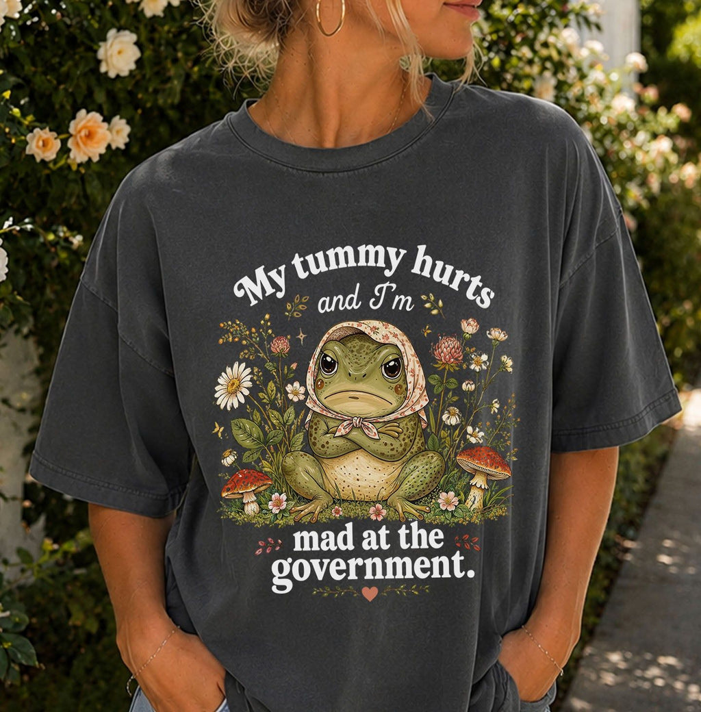 My Tummy Hurts Funny Frog T-Shirt