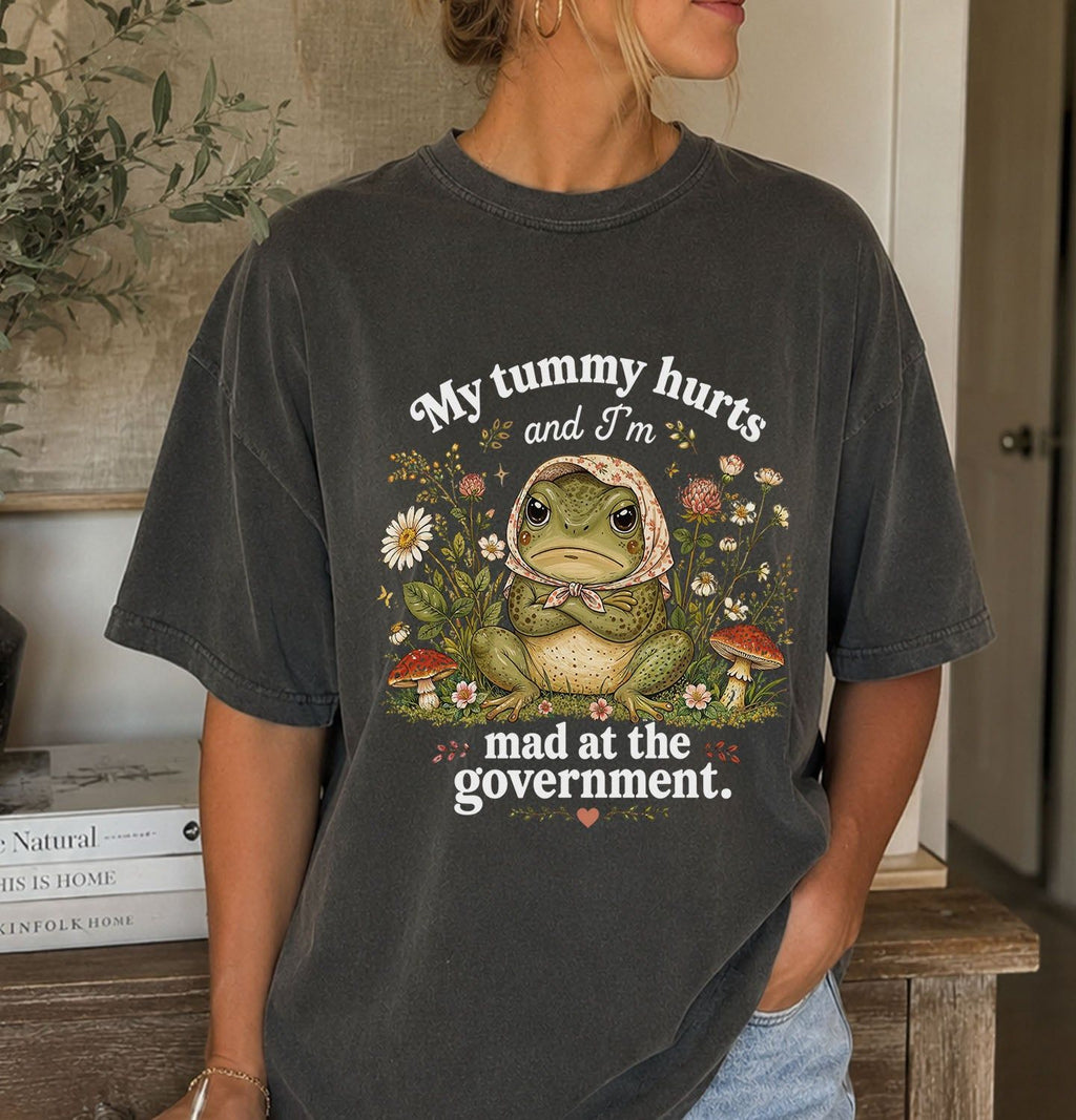 My Tummy Hurts Funny Frog T-Shirt