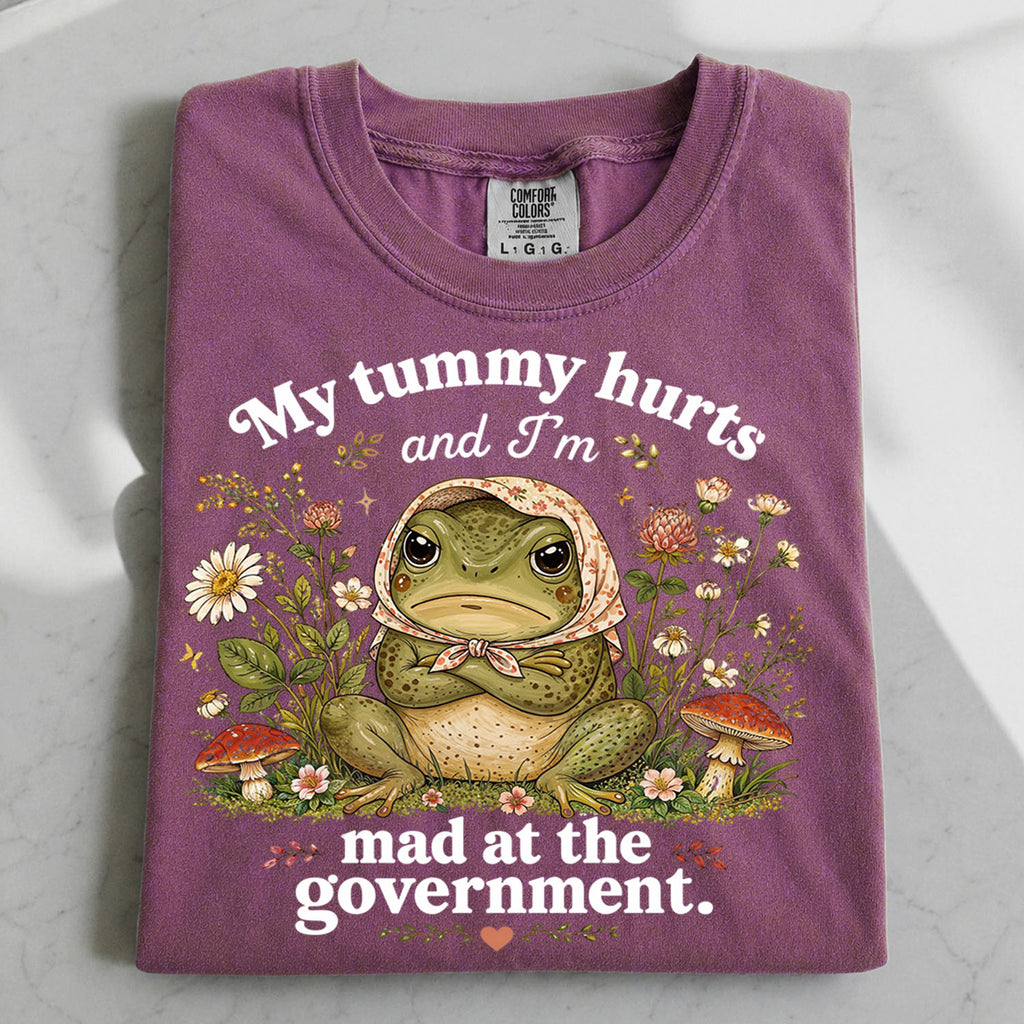 My Tummy Hurts Funny Frog T-Shirt