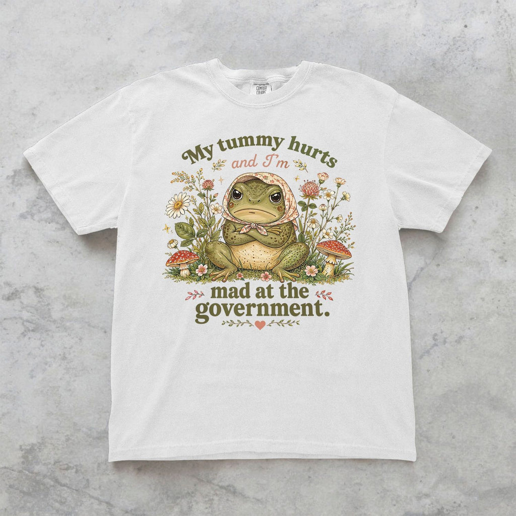 My Tummy Hurts Funny Frog T-Shirt