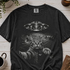 Cat UFO Graphic T-Shirt