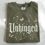 Unhinged Wildflower Graphic T-Shirt - Moss / S - T-Shirt