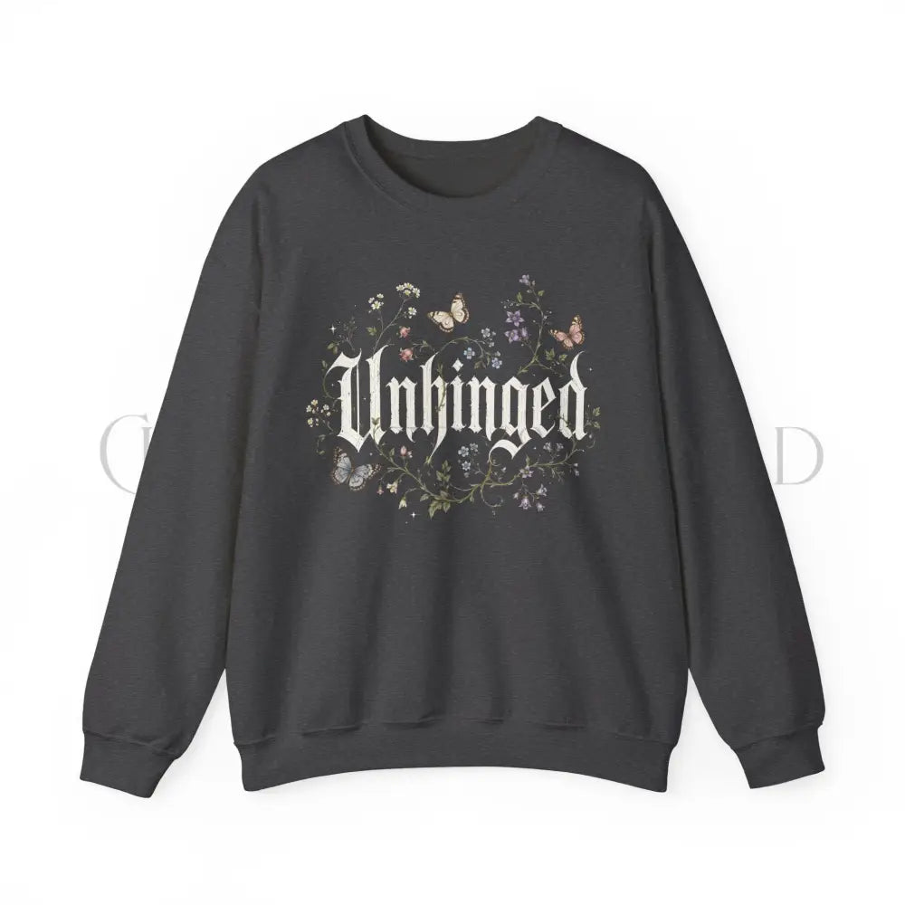 Unhinged Wildflower Sweatshirt - Dark Heather / S - Sweatshirt