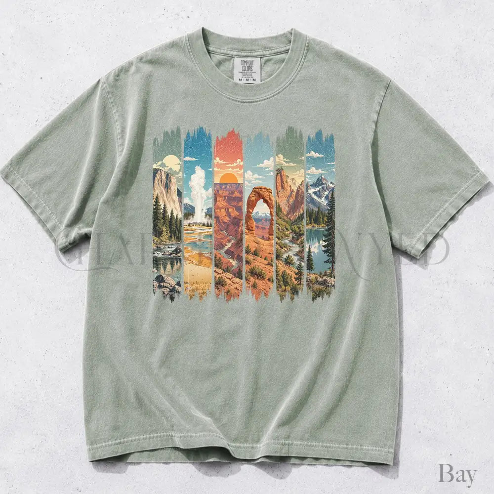 USA National Parks Comfort Colors T-Shirt - Bay / S - T-Shirt