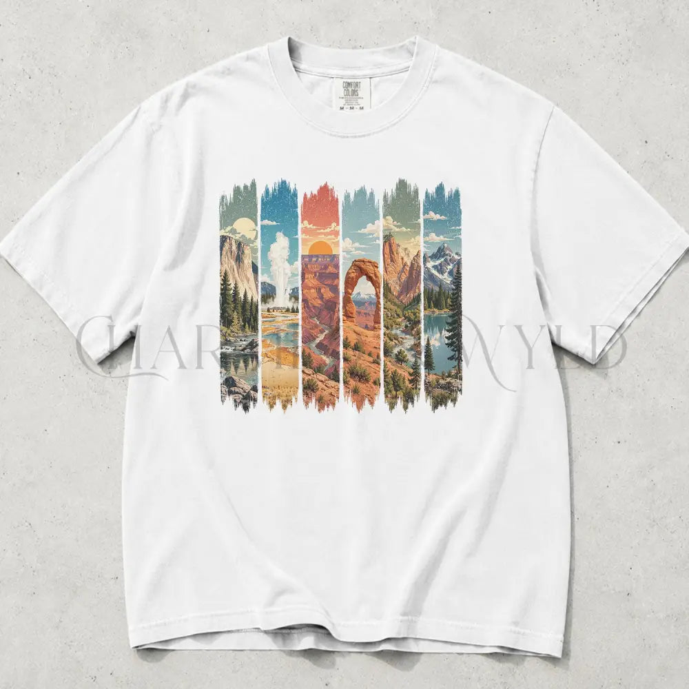 USA National Parks Comfort Colors T-Shirt - White / S - T-Shirt