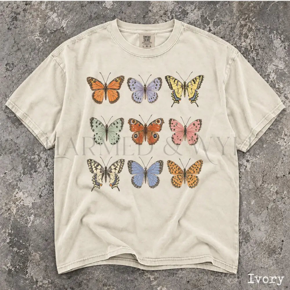 Vintage Butterfly Comfort Colors Shirt - T-Shirt