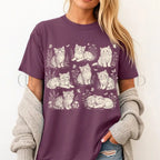 Vintage Cat Collage T-Shirt - Berry / S - T-Shirt