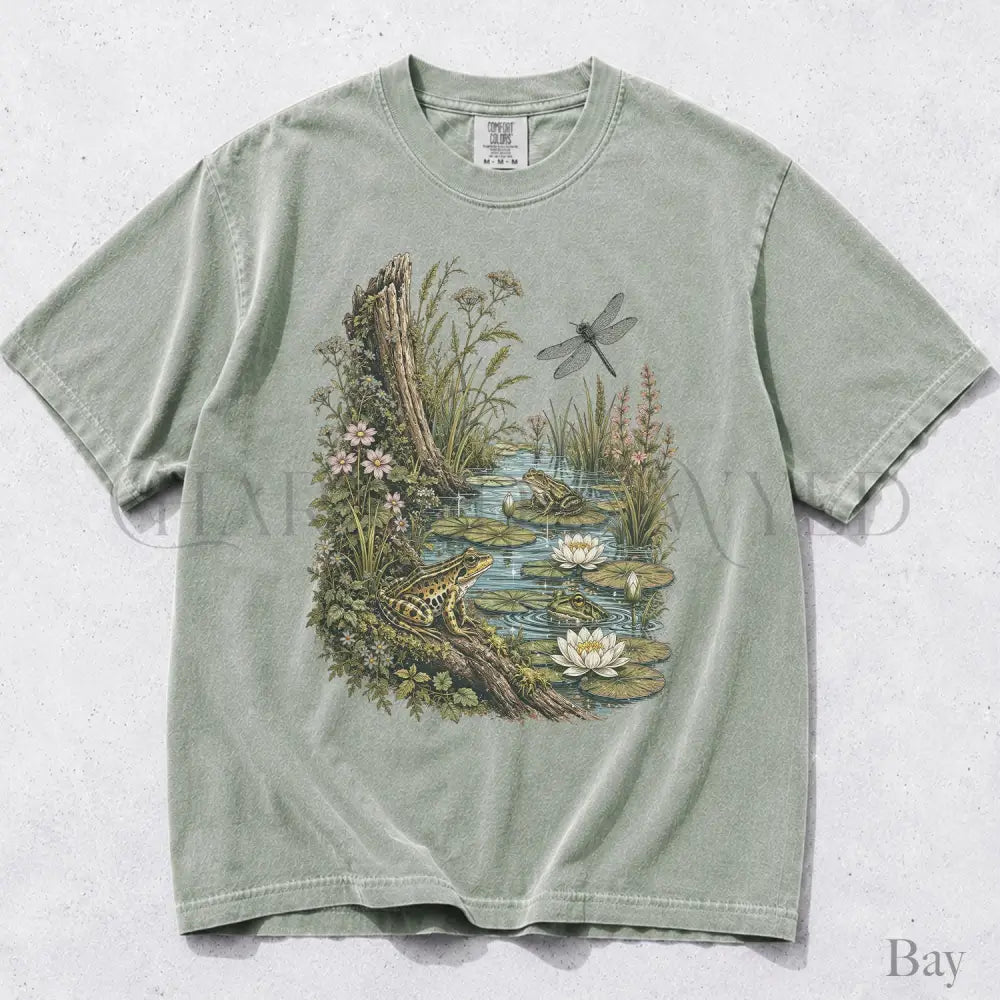 Vintage Frog Pond Comfort Colors T-Shirt - Bay / S - T-Shirt