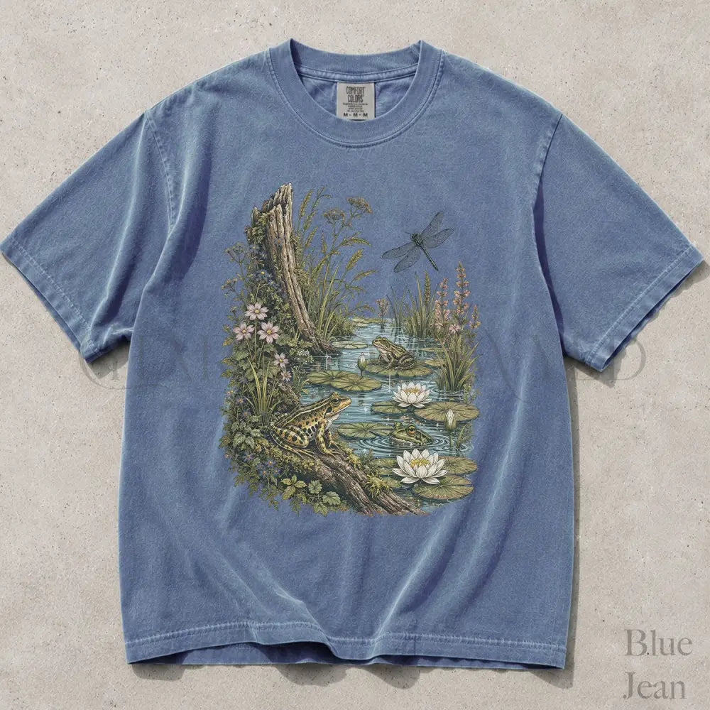 Vintage Frog Pond Comfort Colors T-Shirt - Blue Jean / S - T-Shirt
