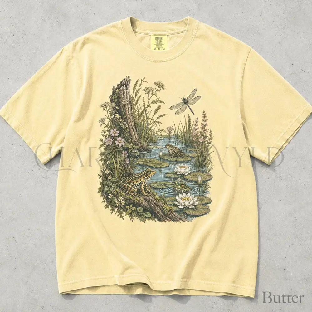 Vintage Frog Pond Comfort Colors T-Shirt - Butter / S - T-Shirt