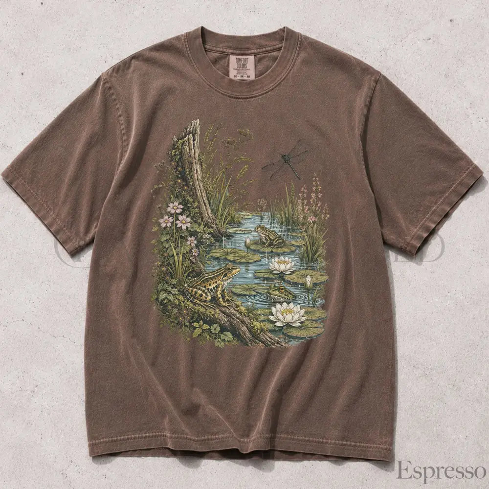 Vintage Frog Pond Comfort Colors T-Shirt - Espresso / S - T-Shirt