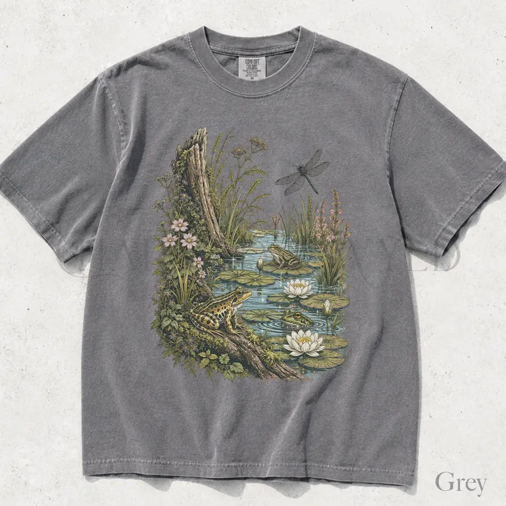 Vintage Frog Pond Comfort Colors T-Shirt - Grey / S - T-Shirt