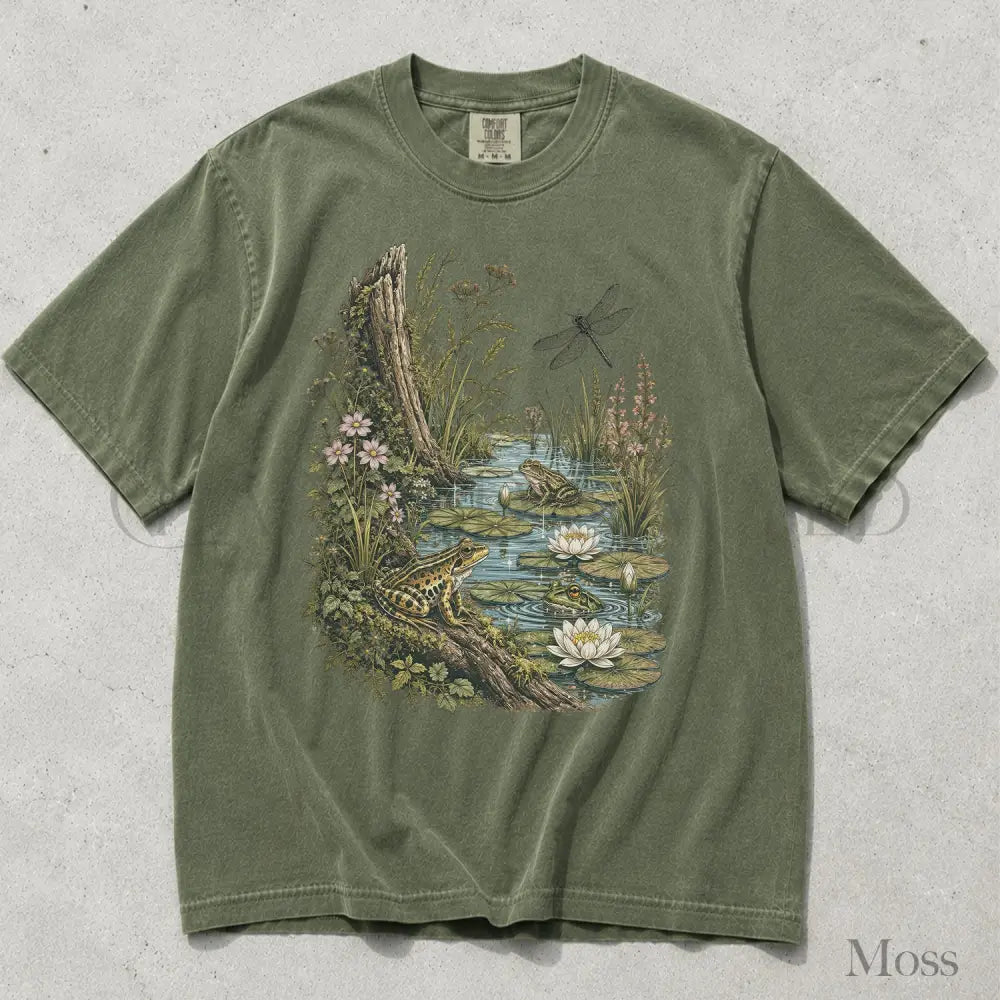 Vintage Frog Pond Comfort Colors T-Shirt - Moss / S - T-Shirt