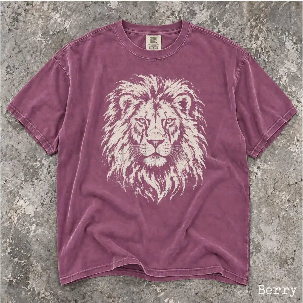 Vintage Lion Comfort Colors T-Shirt - Berry / S - T-Shirt