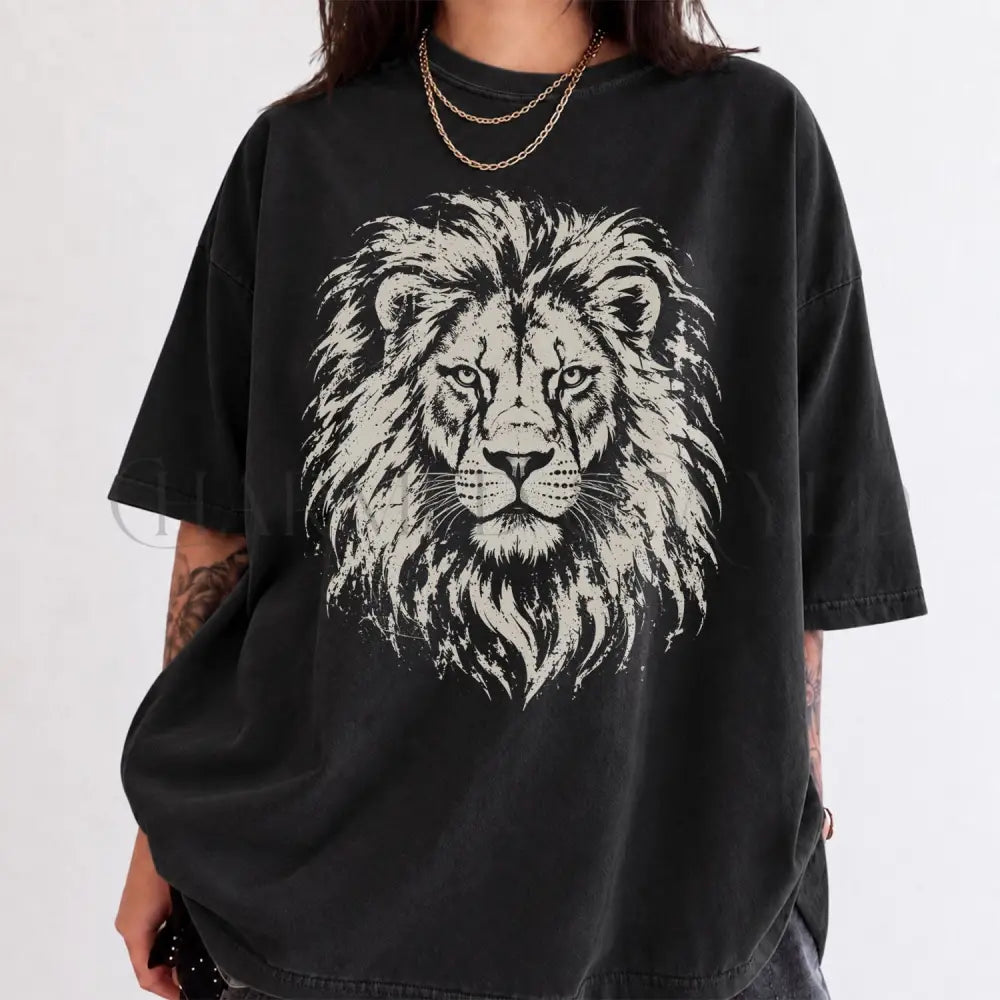 Vintage Lion Comfort Colors T-Shirt - Black / S - T-Shirt