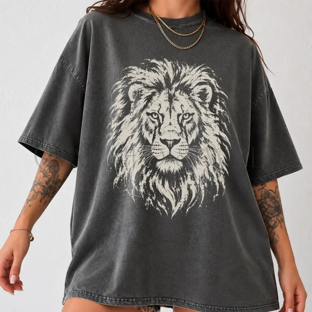 Vintage Lion Comfort Colors T-Shirt - Pepper / S - T-Shirt
