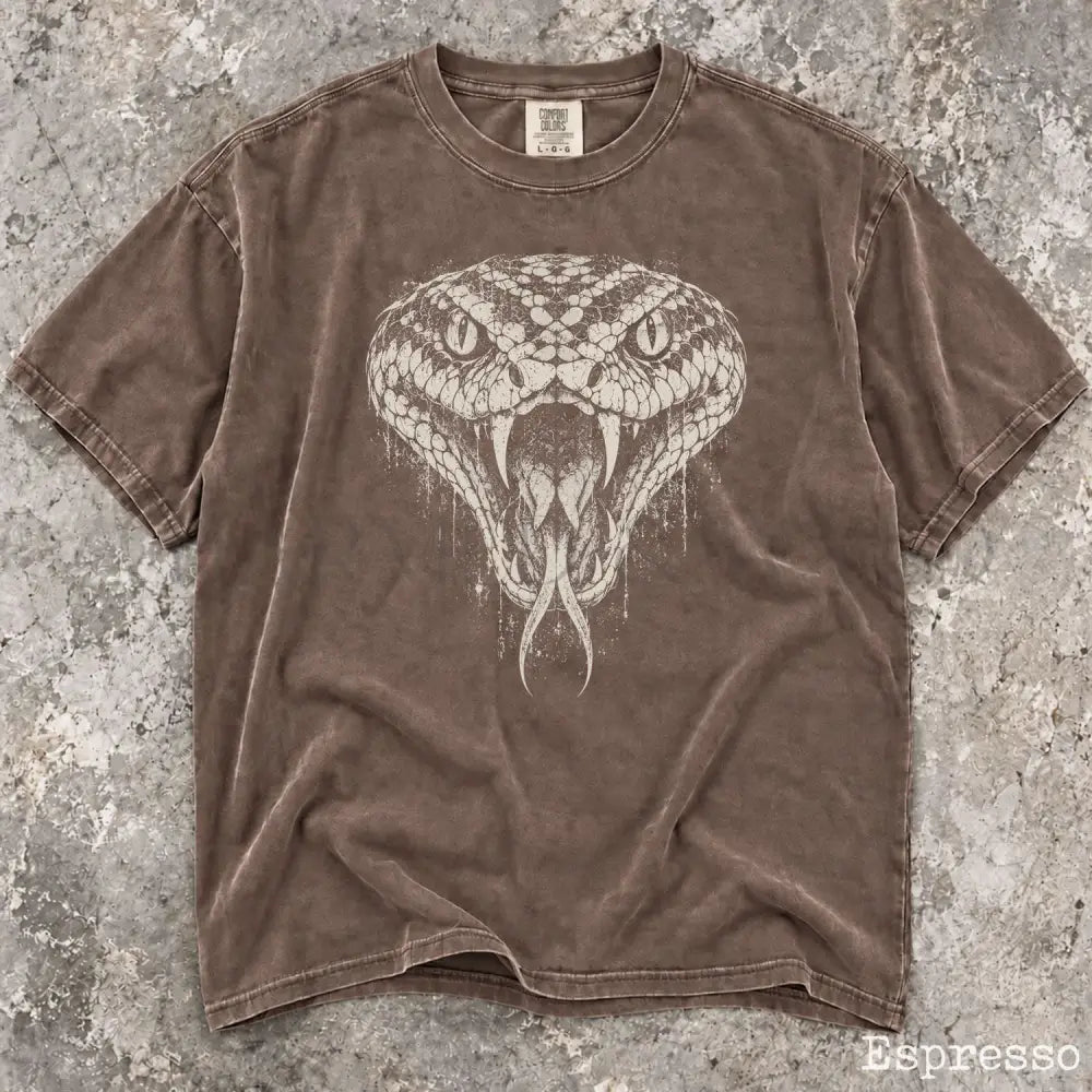 Vintage Style Snake Comfort Colors T-Shirt - Espresso / S - T-Shirt