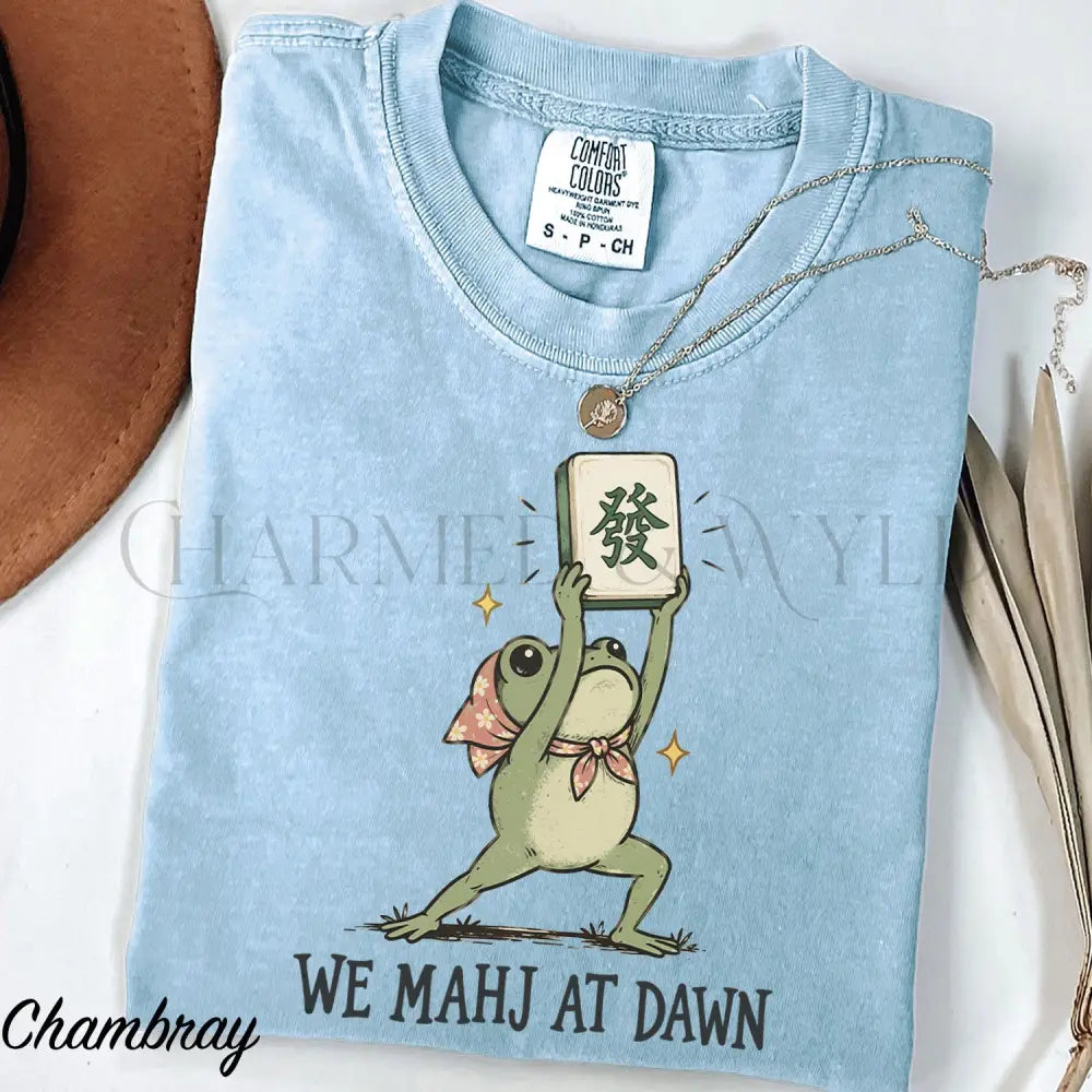 We Mahj at Dawn Comfort Colors T-Shirt - Chambray / S - T-Shirt