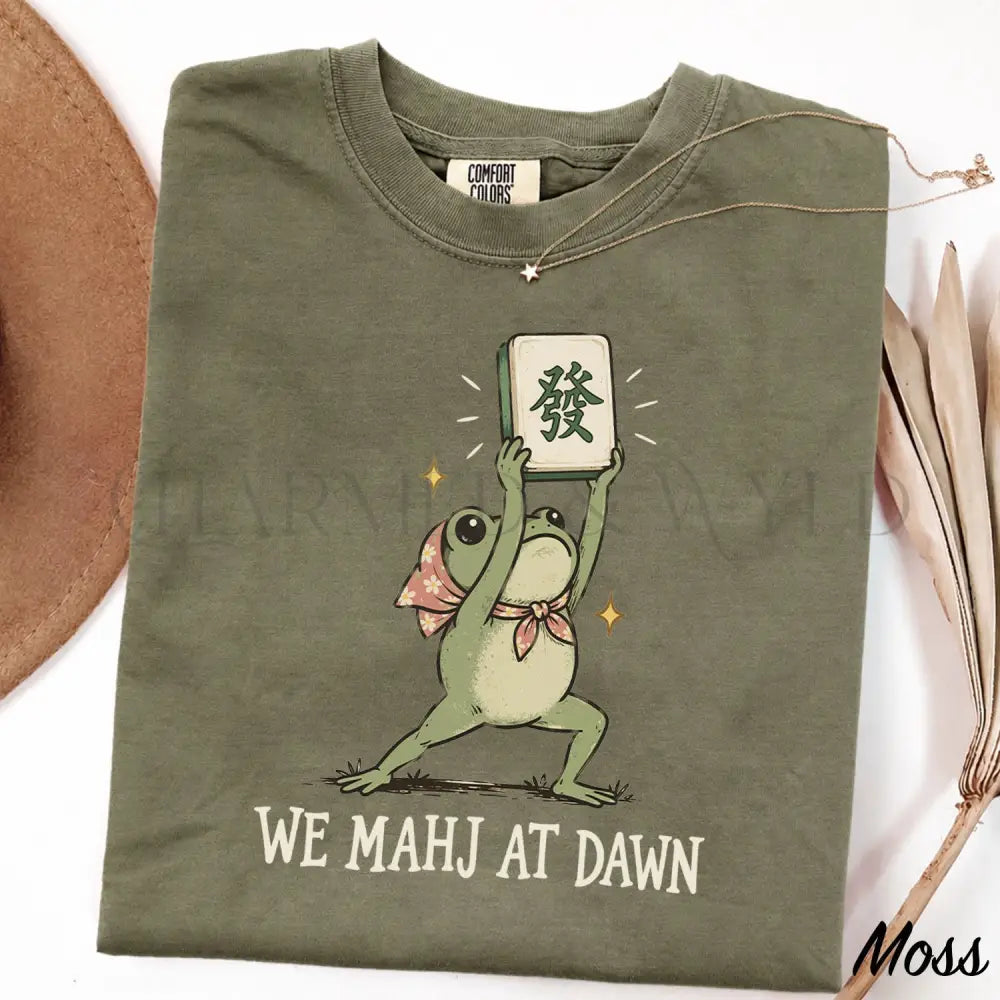 We Mahj at Dawn Comfort Colors T-Shirt - Moss / S - T-Shirt