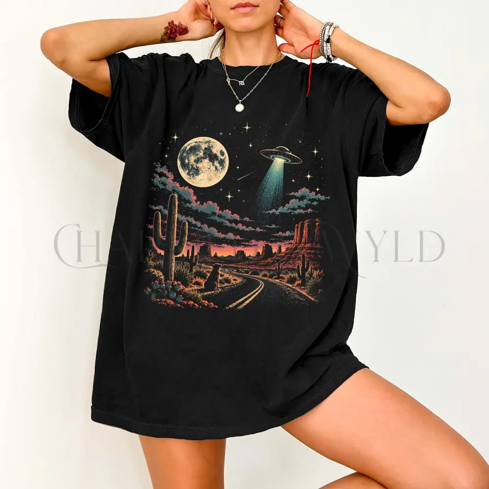 Western Stargazer UFO Comfort Colors T-Shirt - T-Shirt