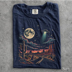 Western Stargazer UFO Comfort Colors T-Shirt - Navy / S - T-Shirt
