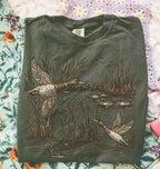 Wetland Ducks T-Shirt - Moss / S - T-Shirt
