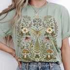 Whimsical Moth Wildflower T-Shirt - Bay / S - T-Shirt