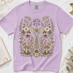 Whimsical Moth Wildflower T-Shirt - Orchid / S - T-Shirt