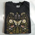 Whimsical Moth Wildflower T-Shirt